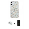MARSİLYAN™- iPhone 11 Kılıf Pusula Form - Siyah 6D Antistatik Mat Seramik Hayalet Nano Ekran Koruyucu + Pers Alüminyum Kamera Lens - YL
