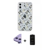 MARSİLYAN™- iPhone 11 Kılıf Pusula Form - Siyah 6D Antistatik Mat Seramik Hayalet Nano Ekran Koruyucu + Raze Metal Kamera Lens - MR