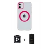 MARSİLYAN™- iPhone 11 Kılıf Pusula Form - Siyah 6D Antistatik Mat Seramik Hayalet Nano Ekran Koruyucu + PVD Metal Kamera Lens - YL