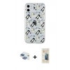 MARSİLYAN™- iPhone 11 Kılıf Pusula Form - Siyah 6D Mat Seramik Hayalet Nano Ekran Koruyucu + Pers Alüminyum Kamera Lens - GI