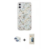 MARSİLYAN™- iPhone 11 Kılıf Pusula Form - Siyah 6D Mat Seramik Hayalet Nano Ekran Koruyucu + Pers Alüminyum Kamera Lens - GI