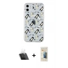 MARSİLYAN™- iPhone 11 Kılıf Pusula Form - Siyah 6D Mat Seramik Hayalet Nano Ekran Koruyucu + Kamera Lens Koruma Cam - SF