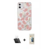 MARSİLYAN™- iPhone 11 Kılıf Pusula Form - Siyah 6D Mat Seramik Hayalet Nano Ekran Koruyucu + Kamera Lens Koruma Cam - SF