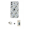 MARSİLYAN™- iPhone 11 Kılıf Pusula Form - Siyah 6D Mat Seramik Hayalet Nano Ekran Koruyucu + Pers Alüminyum Kamera Lens - GD