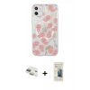 MARSİLYAN™- iPhone 11 Kılıf Pusula Form - Siyah 6D Mat Seramik Hayalet Nano Ekran Koruyucu + Pers Alüminyum Kamera Lens - GD