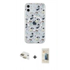MARSİLYAN™- iPhone 11 Kılıf Pusula Form - Siyah 6D Mat Seramik Hayalet Nano Ekran Koruyucu + Pers Alüminyum Kamera Lens - GD