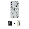 MARSİLYAN™- iPhone 11 Kılıf Pusula Form - Siyah 6D Mat Seramik Hayalet Nano Ekran Koruyucu + PVD Metal Kamera Lens - MI