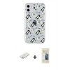MARSİLYAN™- iPhone 11 Kılıf Pusula Form - Siyah 6D Mat Seramik Hayalet Nano Ekran Koruyucu + Renkli Kamera Lens Koruma Cam - SI