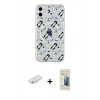 MARSİLYAN™- iPhone 11 Kılıf Pusula Form - Siyah 6D Mat Seramik Hayalet Nano Ekran Koruyucu + Renkli Kamera Lens Koruma Cam - SI