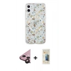MARSİLYAN™- iPhone 11 Kılıf Pusula Form - Siyah 6D Mat Seramik Hayalet Nano Ekran Koruyucu + Raze Metal Kamera Lens - SH