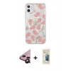 MARSİLYAN™- iPhone 11 Kılıf Pusula Form - Siyah 6D Mat Seramik Hayalet Nano Ekran Koruyucu + Raze Metal Kamera Lens - SH