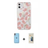MARSİLYAN™- iPhone 11 Kılıf Pusula Form - Siyah 6D Mat Seramik Hayalet Nano Ekran Koruyucu + Neon Fosforlu Kamera Lens - TU