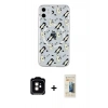 MARSİLYAN™- iPhone 11 Kılıf Pusula Form - Siyah 6D Mat Seramik Hayalet Nano Ekran Koruyucu + PVD Metal Kamera Lens - TU