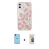 MARSİLYAN™- iPhone 11 Kılıf Pusula Form - Siyah 6D Mat Seramik Hayalet Nano Ekran Koruyucu + Neon Fosforlu Kamera Lens - YL