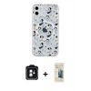 MARSİLYAN™- iPhone 11 Kılıf Pusula Form - Siyah 6D Mat Seramik Hayalet Nano Ekran Koruyucu + PVD Metal Kamera Lens - YL