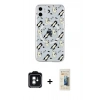 MARSİLYAN™- iPhone 11 Kılıf Pusula Form - Siyah 6D Mat Seramik Hayalet Nano Ekran Koruyucu + PVD Metal Kamera Lens - YL