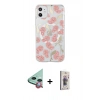 MARSİLYAN™- iPhone 11 Kılıf Pusula Form - Siyah Bilvis 3D Cam Ekran Koruyucu + Raze Metal Kamera Lens - KI