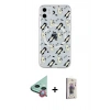 MARSİLYAN™- iPhone 11 Kılıf Pusula Form - Siyah Bilvis 3D Cam Ekran Koruyucu + Raze Metal Kamera Lens - KI