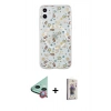 MARSİLYAN™- iPhone 11 Kılıf Pusula Form - Siyah Bilvis 3D Cam Ekran Koruyucu + Raze Metal Kamera Lens - KI