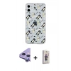 MARSİLYAN™- iPhone 11 Kılıf Pusula Form - Siyah Bilvis 3D Cam Ekran Koruyucu + Raze Metal Kamera Lens - MR