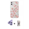 MARSİLYAN™- iPhone 11 Kılıf Pusula Form - Siyah Bilvis 3D Cam Ekran Koruyucu + Raze Metal Kamera Lens - MR