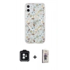 MARSİLYAN™- iPhone 11 Kılıf Pusula Form - Siyah Bilvis 3D Cam Ekran Koruyucu + PVD Metal Kamera Lens - YL