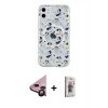 MARSİLYAN™- iPhone 11 Kılıf Pusula Form - Siyah Bilvis 3D Cam Ekran Koruyucu + Raze Metal Kamera Lens - SH
