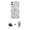 MARSİLYAN™- iPhone 11 Kılıf Pusula Form - Siyah Bilvis 3D Cam Ekran Koruyucu + Şeffaf Kamera Lens Koruma Cam