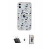 MARSİLYAN™- iPhone 11 Kılıf Pusula Form - Siyah Bilvis 3D Cam Ekran Koruyucu + Şeffaf Kamera Lens Koruma Cam