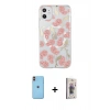 MARSİLYAN™- iPhone 11 Kılıf Pusula Form - Siyah Bilvis 3D Cam Ekran Koruyucu + Neon Fosforlu Kamera Lens - TU