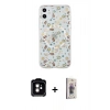 MARSİLYAN™- iPhone 11 Kılıf Pusula Form - Siyah Bilvis 3D Cam Ekran Koruyucu + PVD Metal Kamera Lens - TU