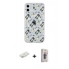 MARSİLYAN™- iPhone 11 Kılıf Pusula Form - Siyah Bilvis 3D Cam Ekran Koruyucu + Renkli Kamera Lens Koruma Cam - YL