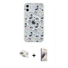 MARSİLYAN™- iPhone 11 Kılıf Pusula Form - Siyah Bilvis 3D Mat Cam Ekran Koruyucu + Pers Alüminyum Kamera Lens - GD