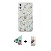 MARSİLYAN™- iPhone 11 Kılıf Pusula Form - Siyah Bilvis 3D Mat Cam Ekran Koruyucu + Raze Metal Kamera Lens - KI