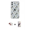 MARSİLYAN™- iPhone 11 Kılıf Pusula Form - Siyah Bilvis 3D Mat Cam Ekran Koruyucu + Pers Alüminyum Kamera Lens - KI