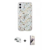 MARSİLYAN™- iPhone 11 Kılıf Pusula Form - Siyah Bilvis 3D Mat Cam Ekran Koruyucu + Pers Alüminyum Kamera Lens - YL
