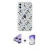 MARSİLYAN™- iPhone 11 Kılıf Pusula Form - Siyah Bilvis 5in1 3D Magic Cam Ekran Koruyucu + Raze Metal Kamera Lens - MR