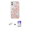 MARSİLYAN™- iPhone 11 Kılıf Pusula Form - Siyah Bilvis 5in1 3D Magic Cam Ekran Koruyucu + Renkli Kamera Lens Koruma Cam - PE