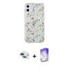 MARSİLYAN™- iPhone 11 Kılıf Pusula Form - Siyah Bilvis 5in1 3D Magic Cam Ekran Koruyucu + Pers Alüminyum Kamera Lens - LT