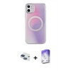 MARSİLYAN™- iPhone 11 Kılıf Pusula Form - Siyah Bilvis 5in1 3D Magic Cam Ekran Koruyucu + Pers Alüminyum Kamera Lens - LT