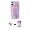 MARSİLYAN™- iPhone 11 Kılıf Pusula Form - Siyah Bilvis 5in1 3D Magic Cam Ekran Koruyucu + Pers Alüminyum Kamera Lens - GI