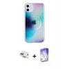 MARSİLYAN™- iPhone 11 Kılıf Pusula Form - Siyah Bilvis 5in1 3D Magic Cam Ekran Koruyucu + Pers Alüminyum Kamera Lens - GD