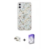 MARSİLYAN™- iPhone 11 Kılıf Pusula Form - Siyah Bilvis 5in1 3D Magic Cam Ekran Koruyucu + Pers Alüminyum Kamera Lens - GD