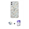 MARSİLYAN™- iPhone 11 Kılıf Pusula Form - Siyah Bilvis 5in1 3D Magic Cam Ekran Koruyucu + Pers Alüminyum Kamera Lens - GI
