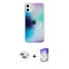 MARSİLYAN™- iPhone 11 Kılıf Pusula Form - Siyah Bilvis 5in1 3D Magic Cam Ekran Koruyucu + Pers Alüminyum Kamera Lens - GI