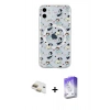 MARSİLYAN™- iPhone 11 Kılıf Pusula Form - Siyah Bilvis 5in1 3D Magic Cam Ekran Koruyucu + Pers Alüminyum Kamera Lens - GD