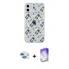 MARSİLYAN™- iPhone 11 Kılıf Pusula Form - Siyah Bilvis 5in1 3D Magic Cam Ekran Koruyucu + Pers Alüminyum Kamera Lens - GI