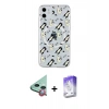 MARSİLYAN™- iPhone 11 Kılıf Pusula Form - Siyah Bilvis 5in1 3D Magic Cam Ekran Koruyucu + Raze Metal Kamera Lens - KI