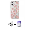 MARSİLYAN™- iPhone 11 Kılıf Pusula Form - Siyah Bilvis 5in1 3D Magic Cam Ekran Koruyucu + Raze Metal Kamera Lens - GS