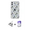 MARSİLYAN™- iPhone 11 Kılıf Pusula Form - Siyah Bilvis 5in1 3D Magic Cam Ekran Koruyucu + Raze Metal Kamera Lens - GS